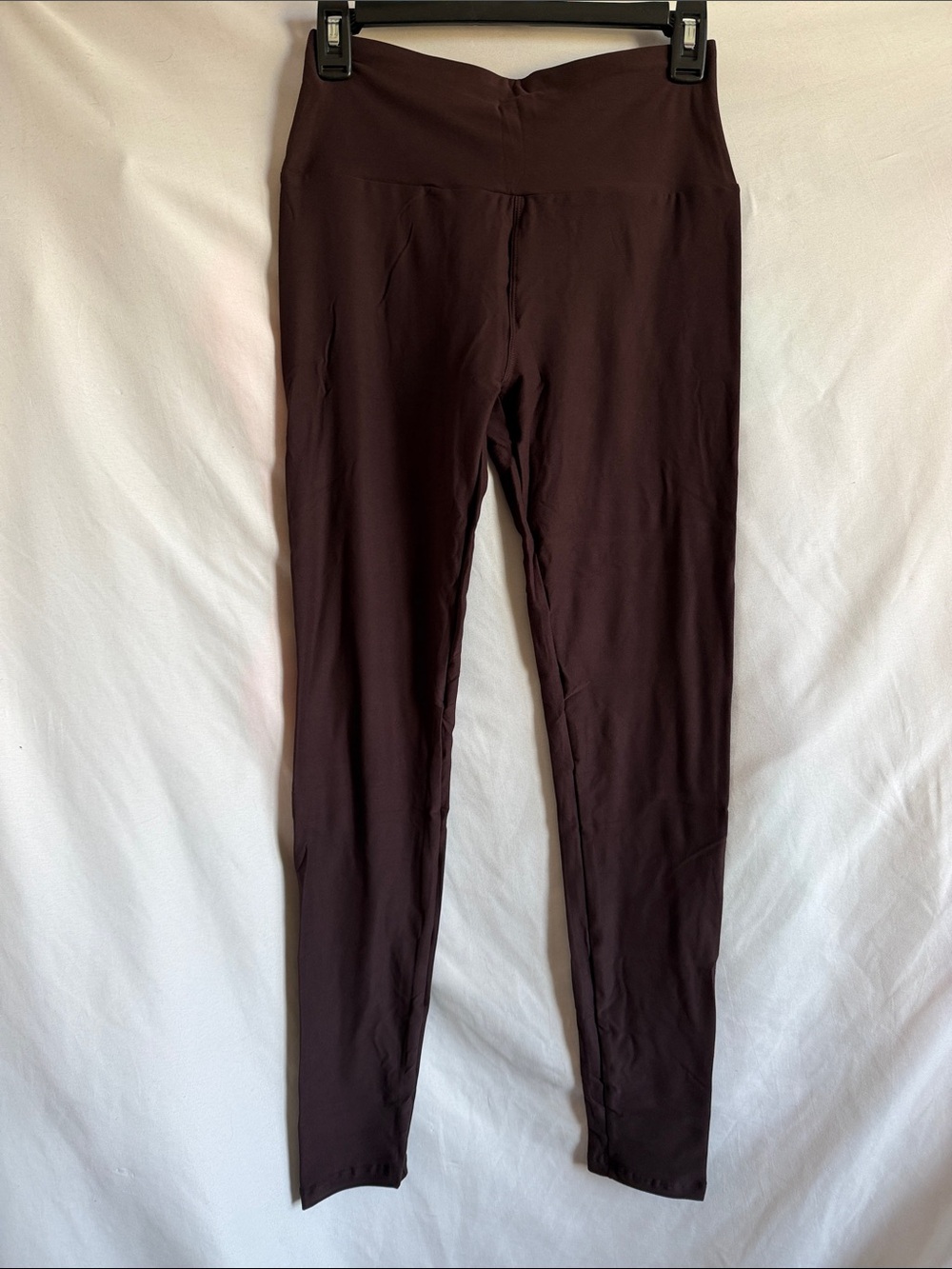 High-Rise Stretch Leggings in Dark Brown